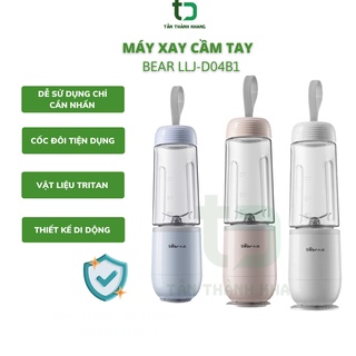Máy Xay Sinh Tố Cầm Tay Bear Llj-d04b1, 2 Cốc Xay, An Toàn Bảo Vệ Sức Khỏe Bảo Hành 12 Tháng