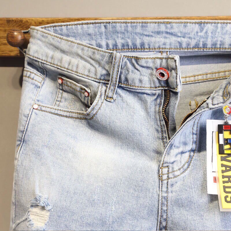 Quần jean lửng, quần short nam cao cấp, chất cotton co giãn mền mịn, phong cách trẻ trung năng động-KENT SHOP