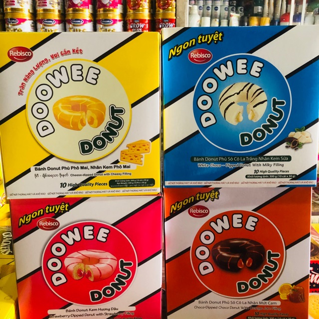 Bánh Donut hiệu Doowee 300g ( hộp 10 cái)