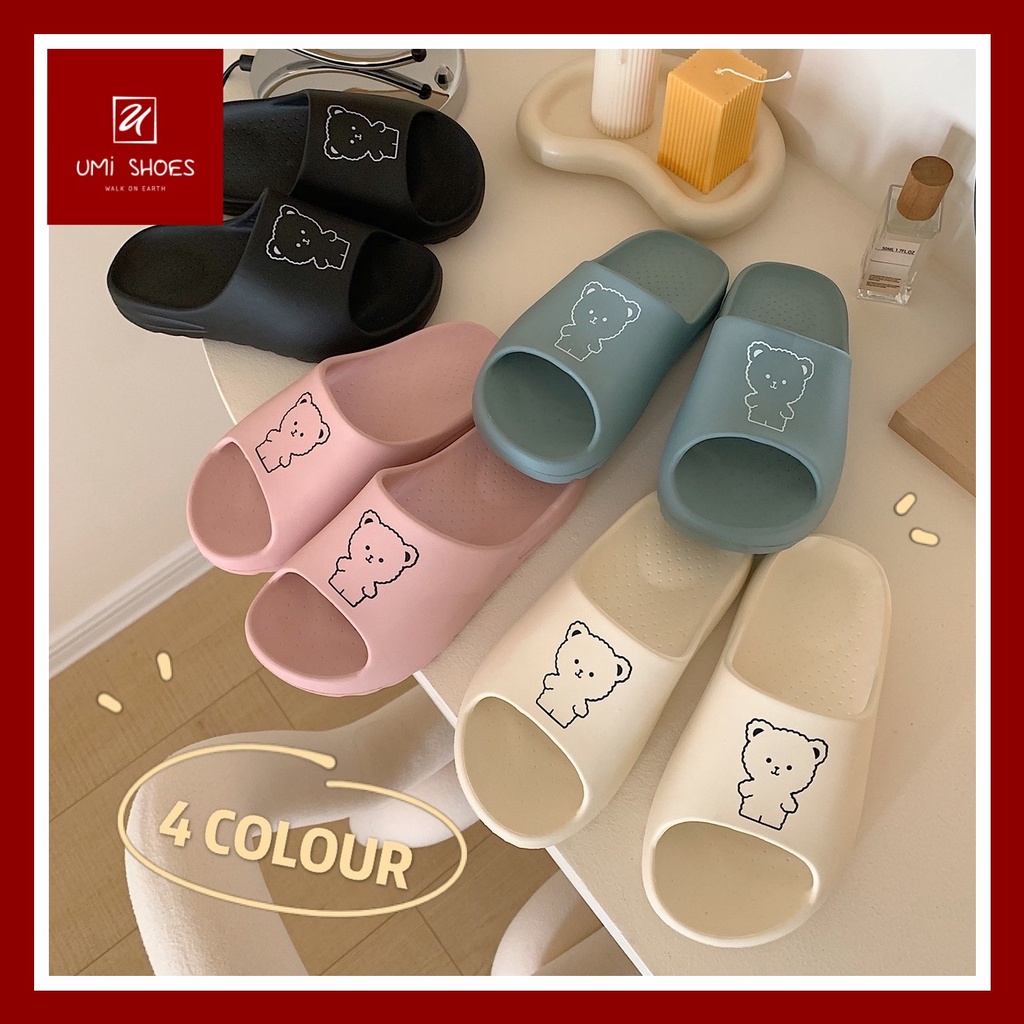 [LOẠI 1-ĐẾ SLIDE] Dép bánh mì quai ngang đế bằng cao hình mặt boy girl dáng nam nữ cute hot trend mới đi mưa rửa nước