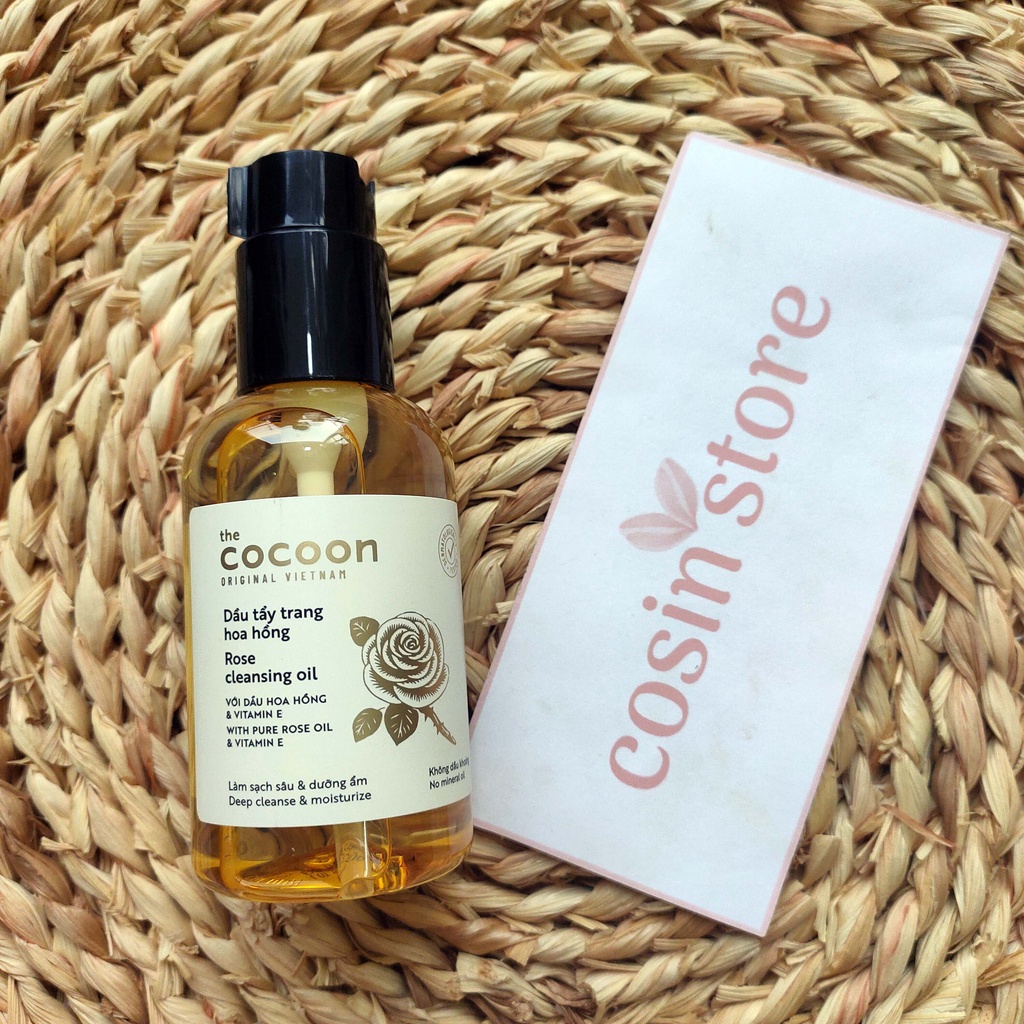 Dầu tẩy trang hoa hồng 140ml Cocoon làm sạch sâu lớp trang điểm Cosin Store