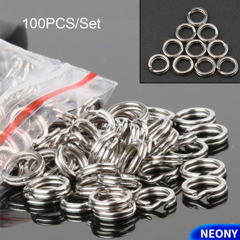Set 100 Khoen Móc Nối Dây Câu Cá 16 Kích Cỡ