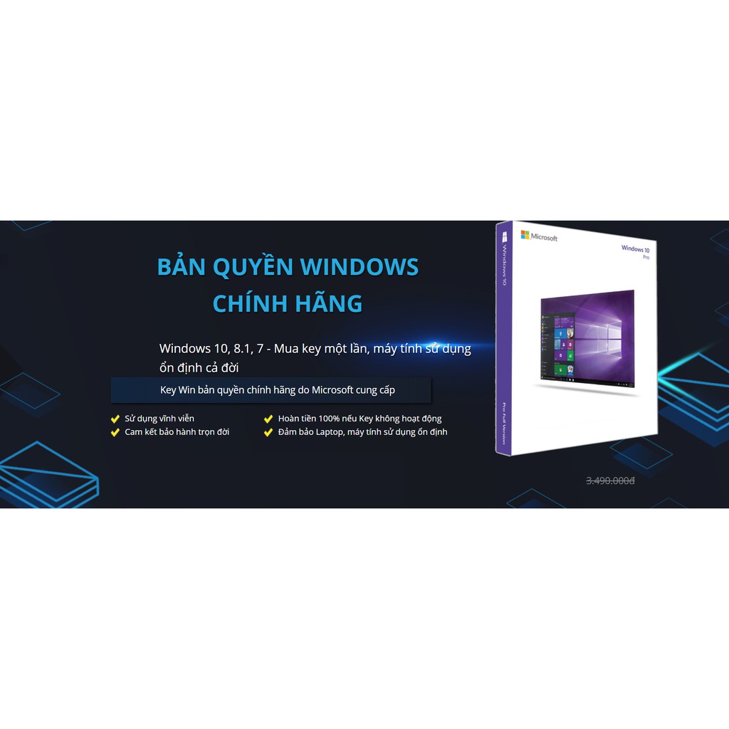 Hệ điều hành Microsoft Windows 10 key bản quyền