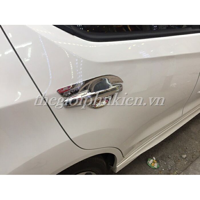 Bộ ốp tay nắm, hõm cửa xe Honda Brio -mạ Crom (hàng cao cấp)