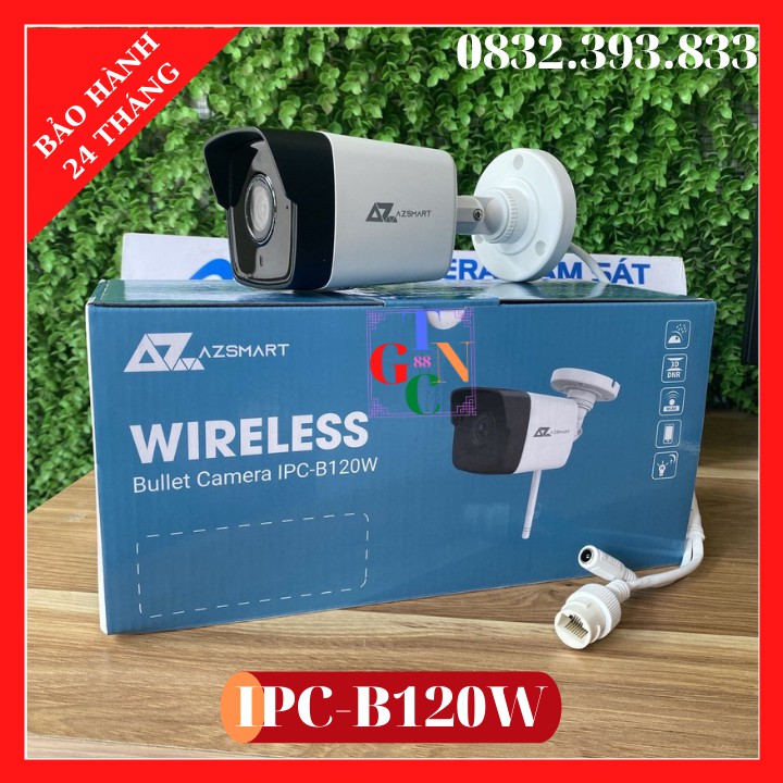 Camera ip wifi ngoài trời 2.0Mp AZSMART IPC-B120W của Hilook Hikvision - HÀNG CHÍNH HÃNG