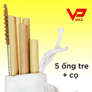 Bộ 5 ống hút tre + cọ xơ dừa