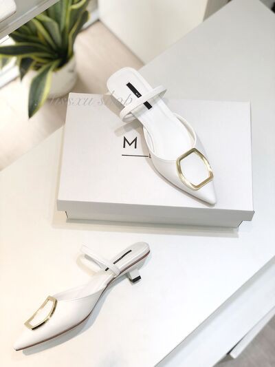 Giày nữ mũi nhọn phối khoen 3 cm thời trang MYSS - CG202