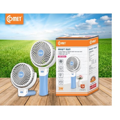 Quạt sạc cầm tay Comet CRF0904 - sạc USB