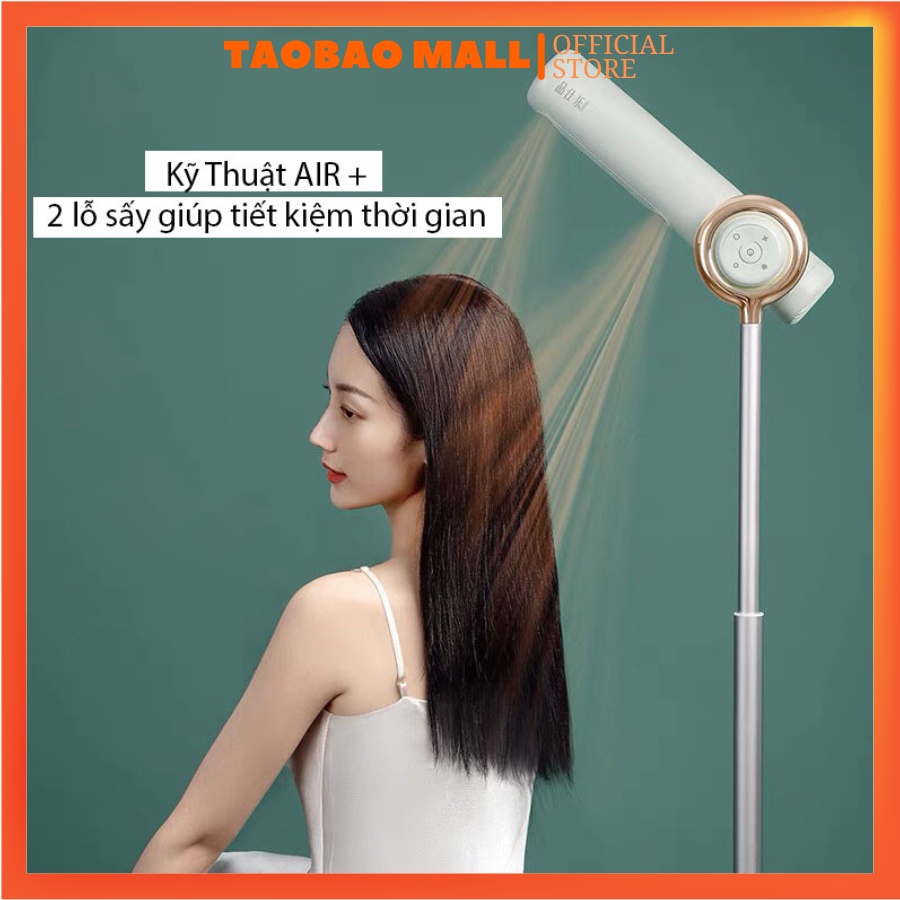 Máy Sấy Tóc Dạng Đứng Công Suất Lớn, 2 Lổ Sấy Giúp Tóc Mau Khô Hơn, Không Bị Rối, Không Tóc Chính Hãng PINSHILE