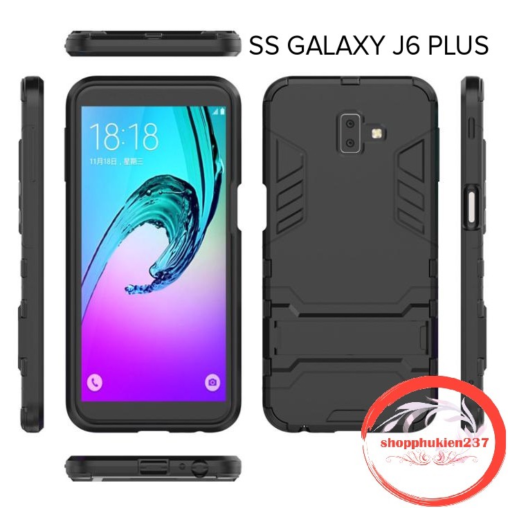 [Freeship toàn quốc từ 50k] ỐP LƯNG SS GALAXY J6 PLUS ỐP IRONMAN CHỐNG SỐC CÓ GIÁ ĐỠ