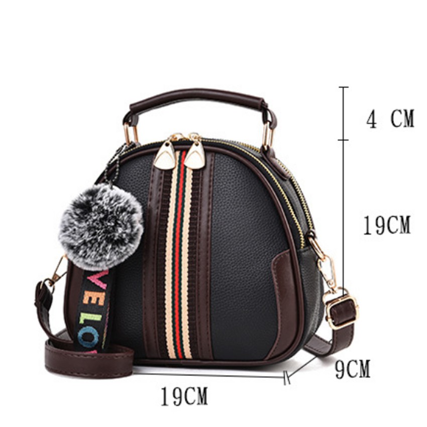 Túi đeo chéo nữ kèm quả bông HOTTREND  Túi đeo chéo nữ Hàn Quốc cao cấp Deli_store