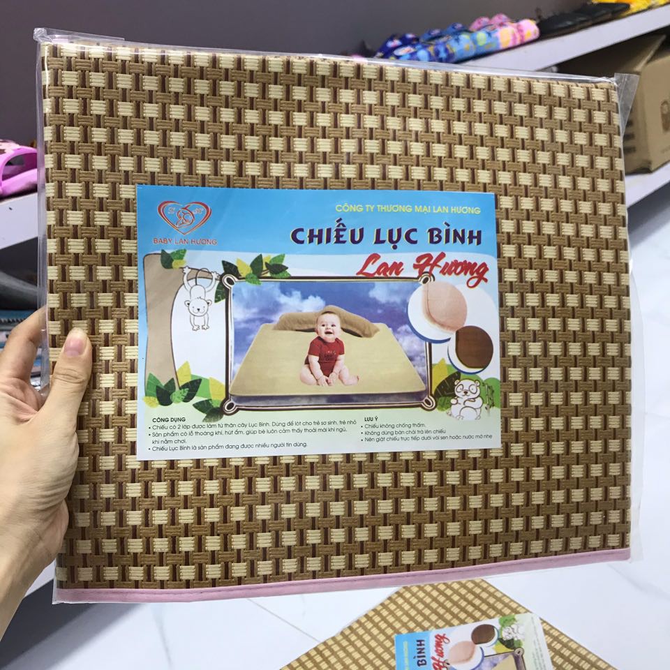 Chiếu lục bình cho bé 60*90cm. Chiếu thoáng mát, chông thấm và rút mồ hôi cho trẻ, tạo cảm giám khô thoáng