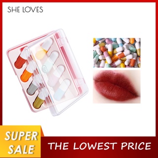 [Hàng mới về] Set 8 Son Môi Lì Sheloves Thiết Kế Hình Viên Thuốc Mini Xinh Xắn
