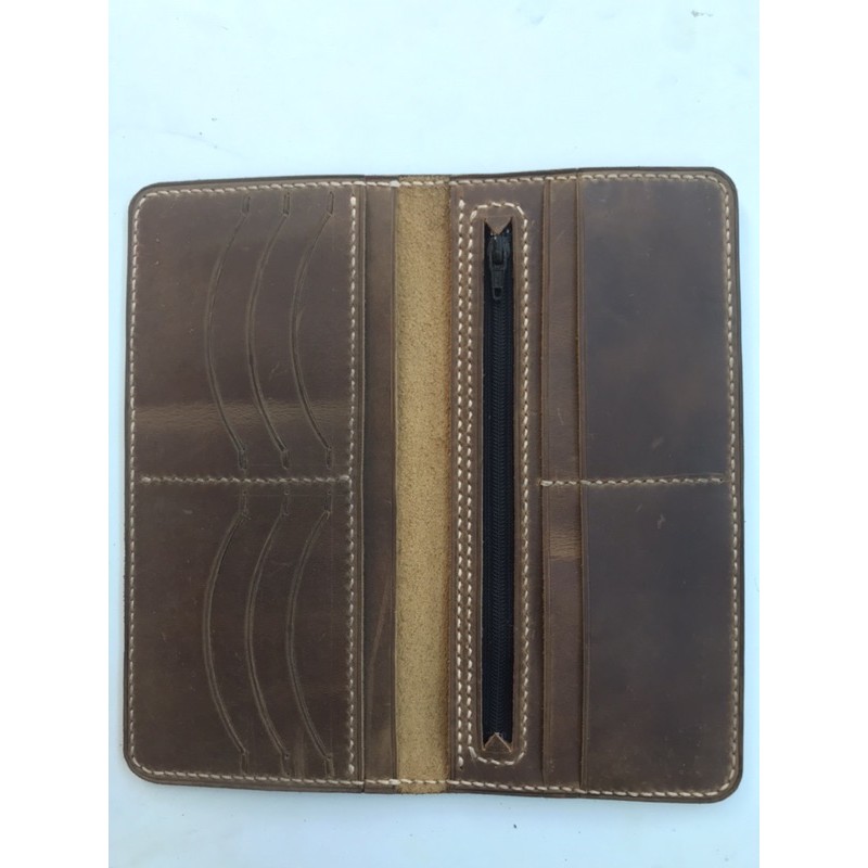 Ví cầm tay da bò sáp