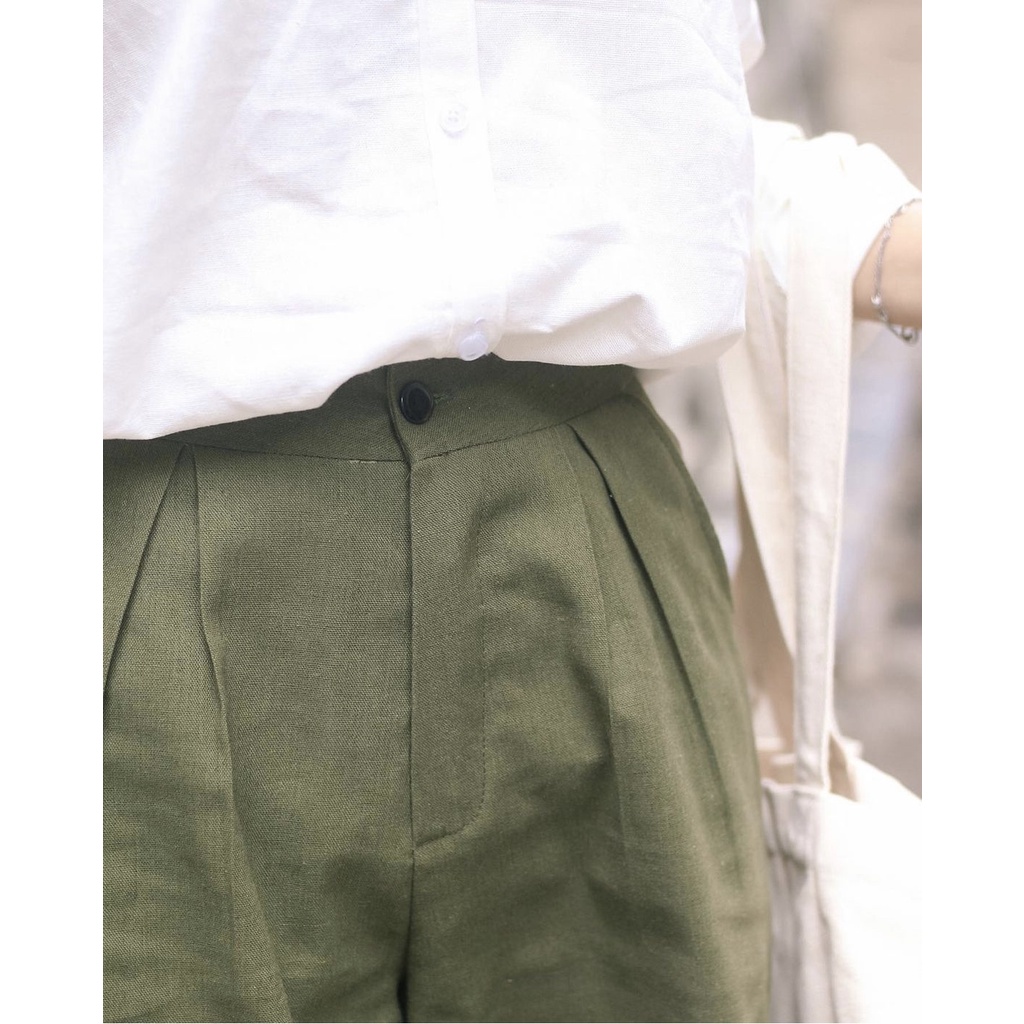 Áo sơ mi linen trắng basic - Fresh Shirt