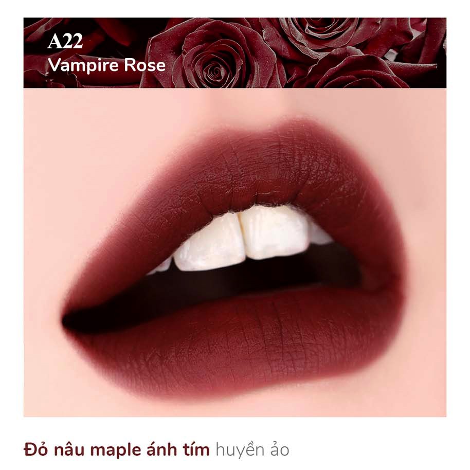 Son Kem Lì Black Rouge Air Fit Velvet Tint Bad Rose Mịn Môi 4.5g #A22 Vampire Rose