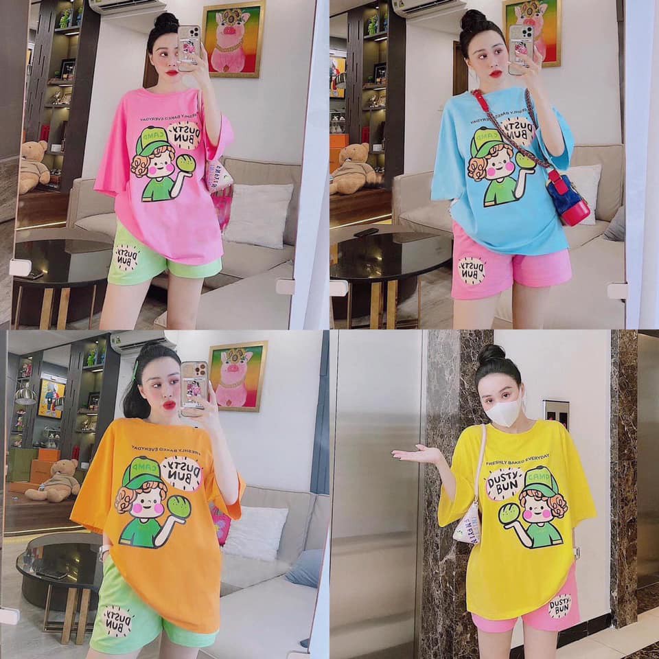 Đồ Bộ Cotton Lửng, Bao Đẹp, Chất Thun Cotton 100%, PL163