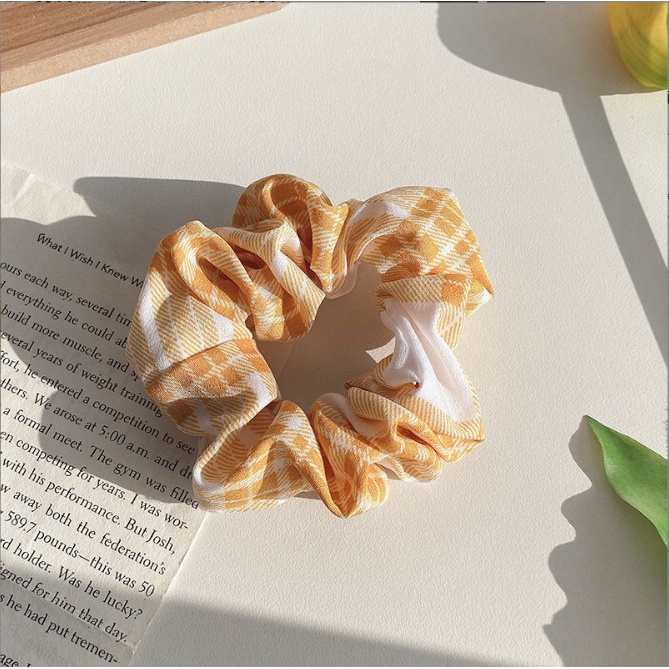 Chun buộc tóc vải tông màu vàng dứa nhiệt đới xinh xắn BAG U CHUNVANGDUA063