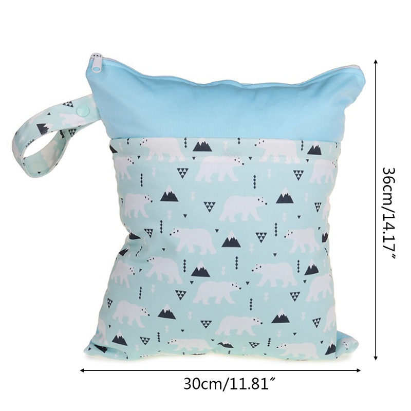 Túi Đựng Bỉm Chống Thấm Nước Tái Sử Dụng Được Kích Thước 30x36cm