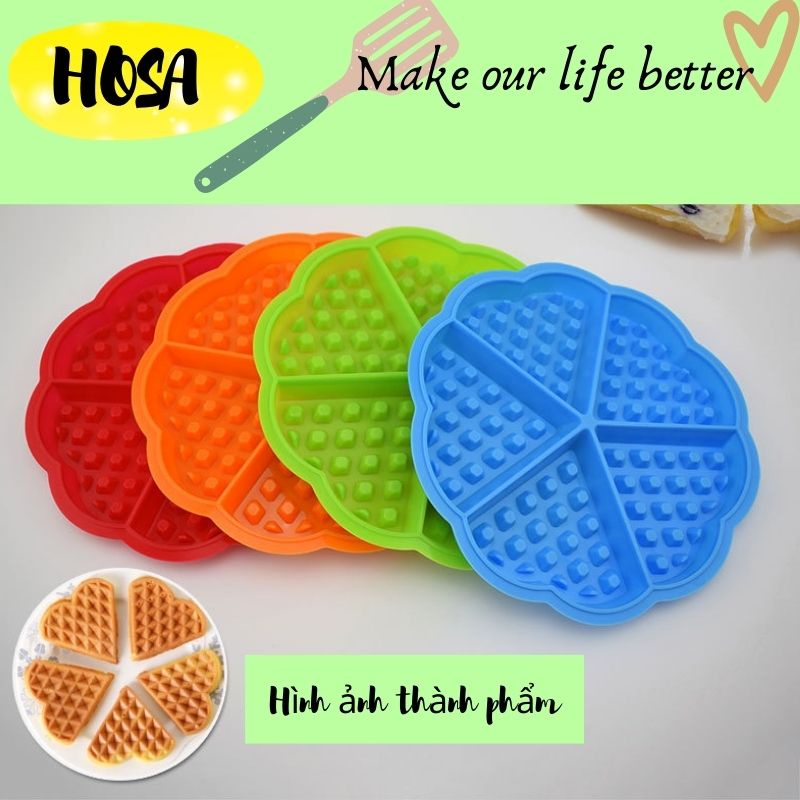 [HCM] WAFFLE PAN, KHUÔN BÁNH KẸP SILICONE TIỆN LỢI, KHUÔN BÁNH NƯỚNG WAFFLE