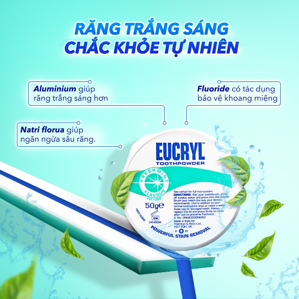 Combo kem và bột trắng răng Eucryl