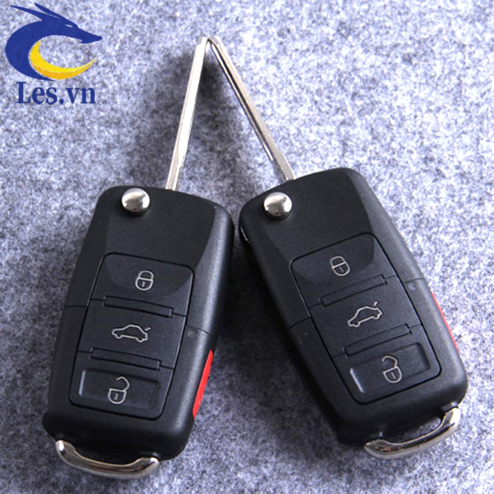 Vỏ Chìa Khóa Điều Khiển Từ Xa 4 Nút Gấp Gọn Thay Thế Dành Cho Xe Hơi