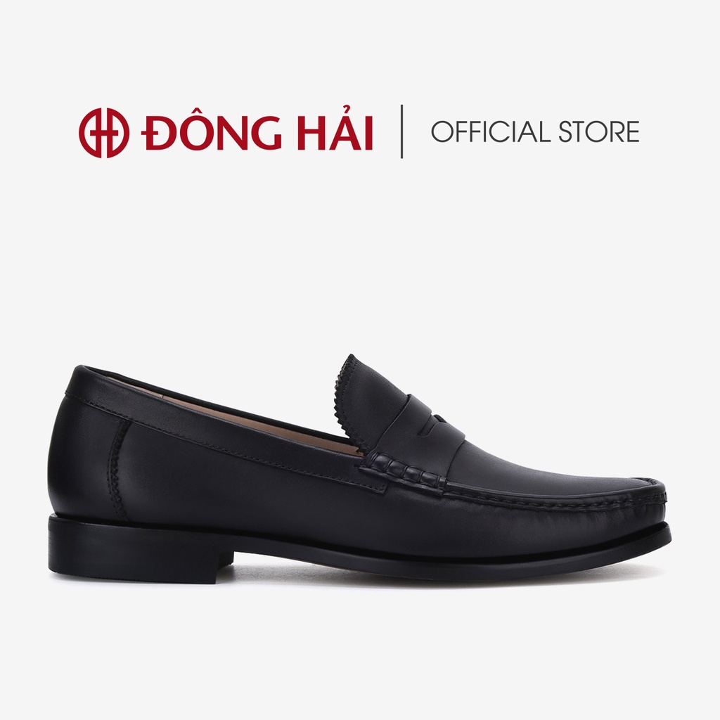 Giày lười nam Đông Hải thiết kế Penny Loafer da bò cao cấp  đế cao su cao 3cm dễ di chuyển - G0614