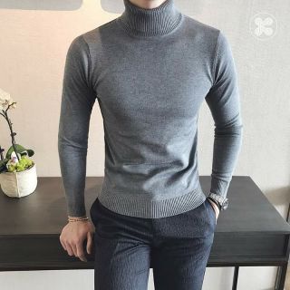 Áo len nam cổ lọ