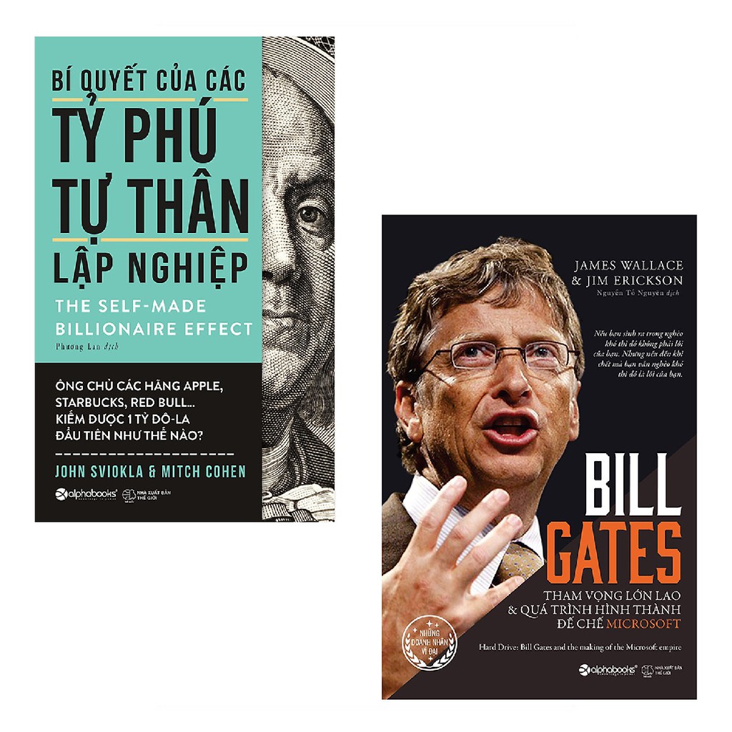 Sách - Combo: Bí Quyết Của Các Tỷ Phú Tự Thân Lập Nghiệp + Bill Gates: Tham Vọng Lớn Lao Và Quá Trình Hình Thành Đế Chế