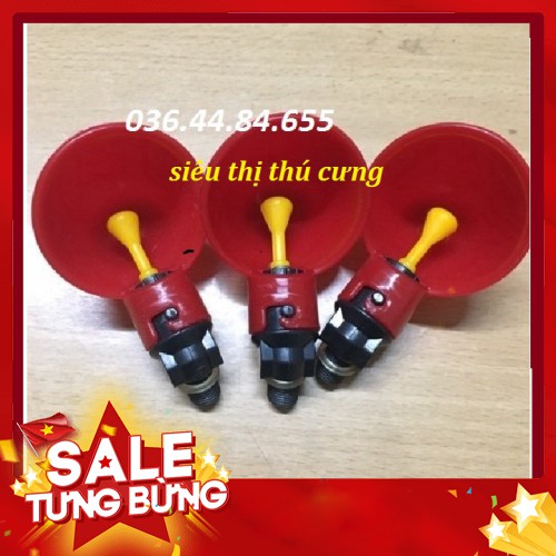 Máng Uống Tự Động Cho Gà [Combo 50 cái]- Núm Uống Cho Gà Màu Đỏ