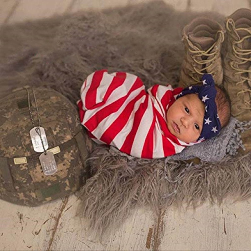 Túi Ngủ Cotton Trơn Quấn Bé Sơ Sinh Kèm Băng Đô Tiện Dụng