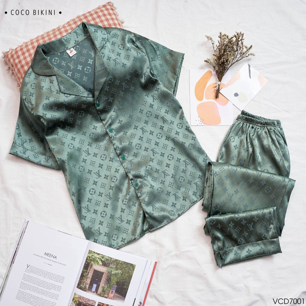 𝑪𝑶𝑪𝑶 𝑩𝑰𝑲𝑰𝑵𝑰 Bộ Đồ Ngủ - Đồ Mặc Nhà Lụa Gấm ( VCD7001 ) | BigBuy360 - bigbuy360.vn