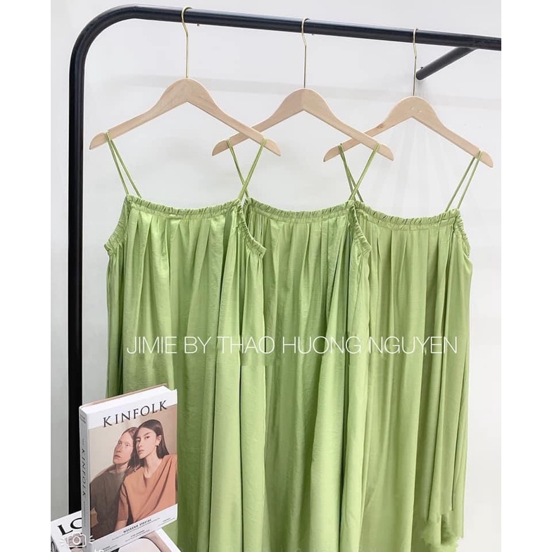 Váy maxi hai dây kèm khăn turban cực xinh siêu hot 2 màu dáng dài rộng xoè V08 | BigBuy360 - bigbuy360.vn