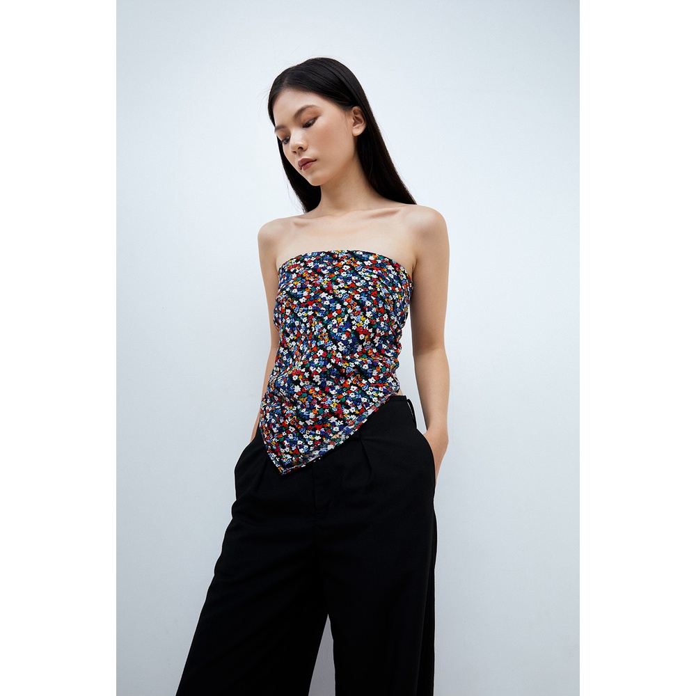 DOTTIE - Quần tây dáng rộng lưng thấp nữ đen Q0263