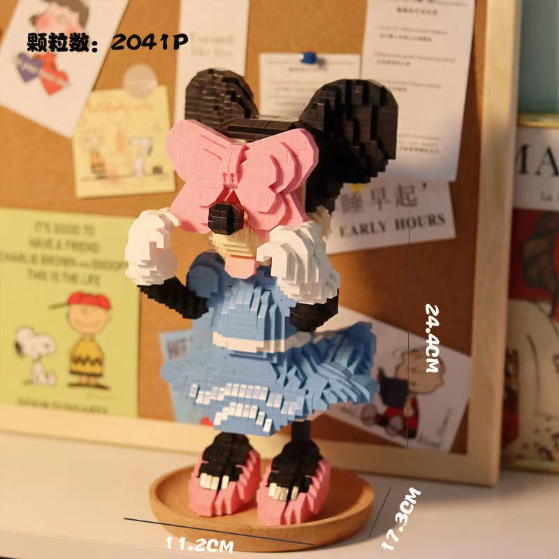 Bộ Đồ Chơi Lắp Ráp Mô Hình Nhân Vật Disney Mickey Minnie Mini