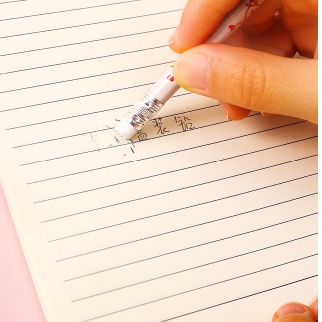 Hộp 10 Bút Chì Hb Kèm Gôm Tẩy Họa Tiết Hoạt Hình Dành Cho Học Sinh