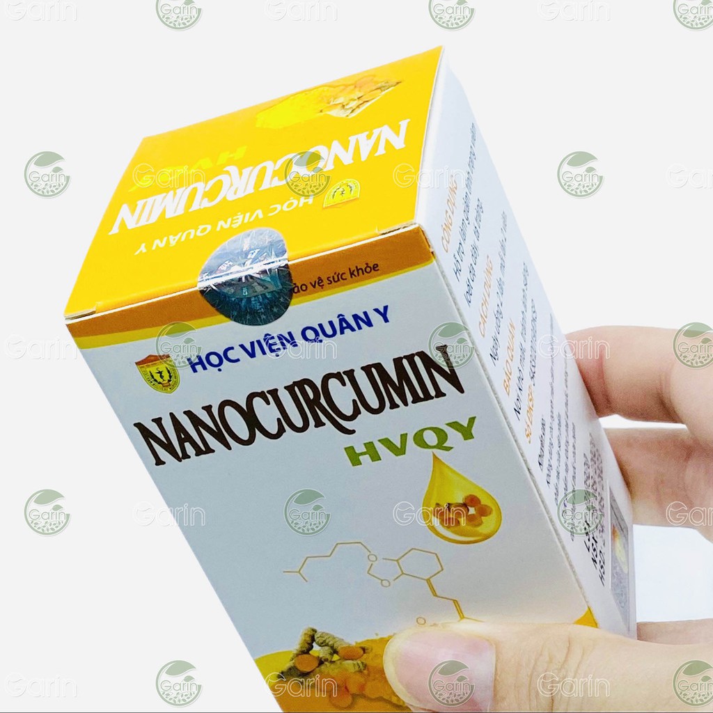 [HỖ TRỢ ĐIỀU TRỊ VIÊM LOÉT DẠ DÀY] Viên uống NANO CURCUMIN Học Viện Quân Y 30 viên hỗ trợ điều trị viêm loét dạ dày