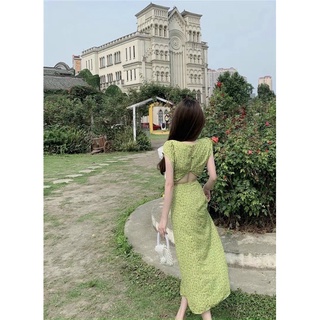 ĐẦM HOA MIDI HỞ LƯNG