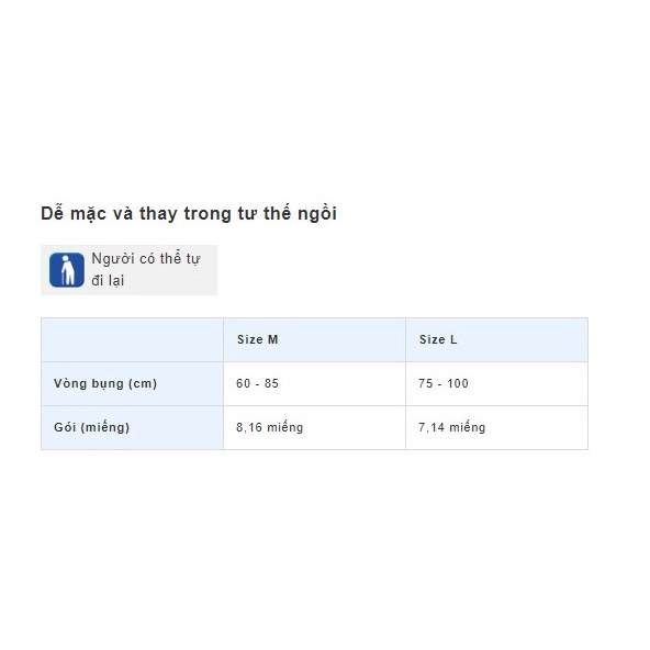 TÃ QUẦN CARYN MỎNG NHẸ GÓI LỚN  L14 MIẾNG /M16 MIẾNG