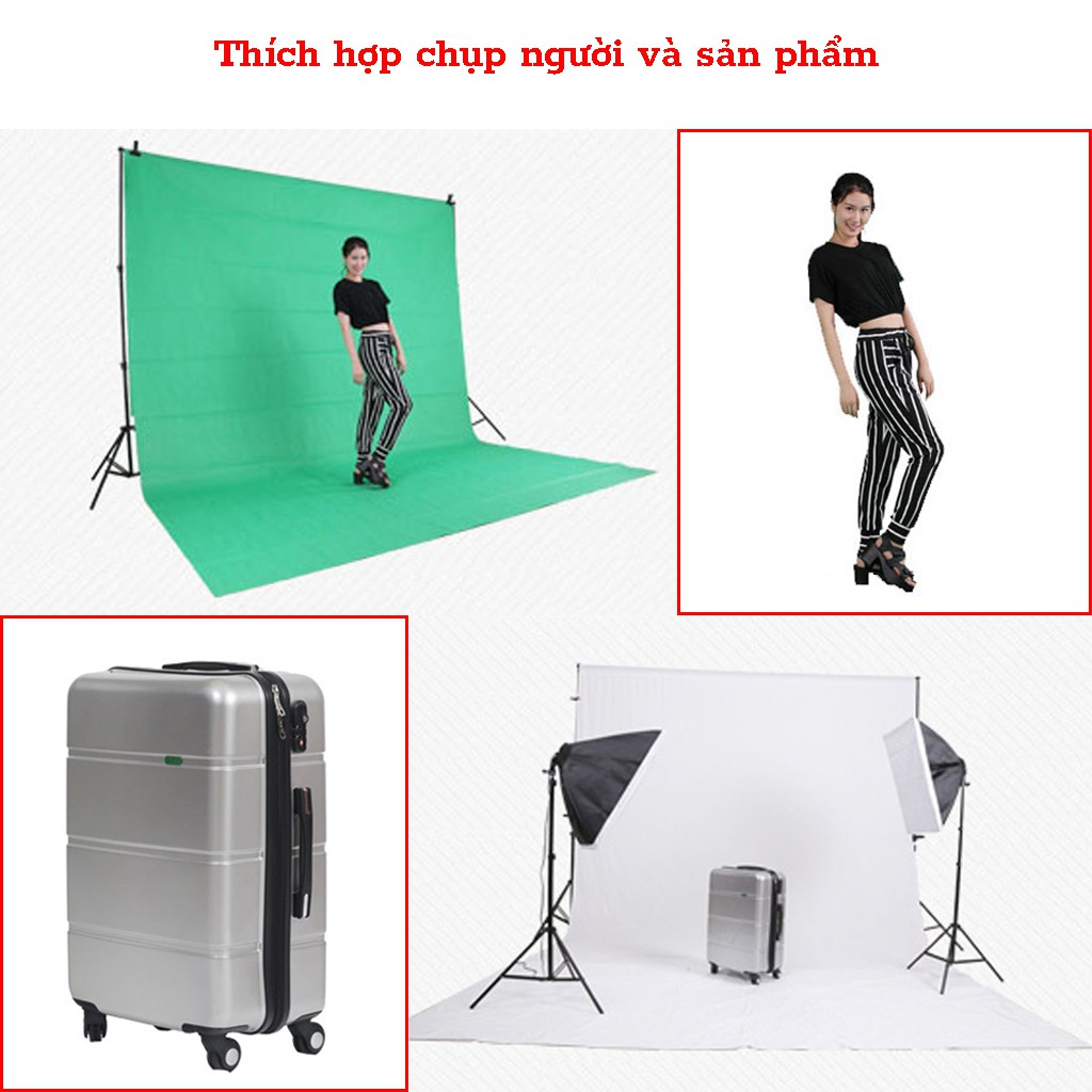 Khung Treo Phông Nền Background chụp ảnh sản phẩm Lookbook, Livestream Kích Thước 2.6mx3m