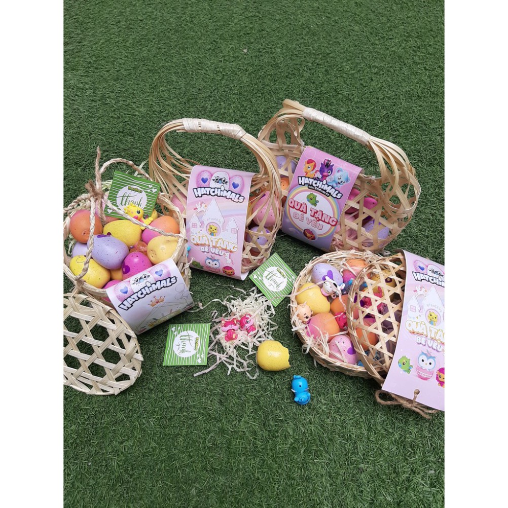 GIỎ TRỨNG HATCHIMALS - QUÀ TẶNG SINH NHẬT (GIỎ 10-15-20 TRỨNG - 5 THÚ RỜI)