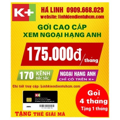 Thẻ giãi mã có kèm 4 tháng thuê bao (Tặng Ngay 1 tháng)