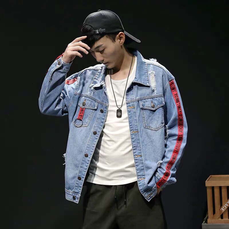 [HÀNG HOT] Áo Khoác Jean Nam UNISEX Ảnh Thật From Rộng Chất Jean Xịn Siêu Cute Phong Cách Hàn Quốc, Áo Khoác Bò