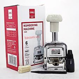 Máy dập dấu nhảy 6-10 số Deli giá rẻ nhất