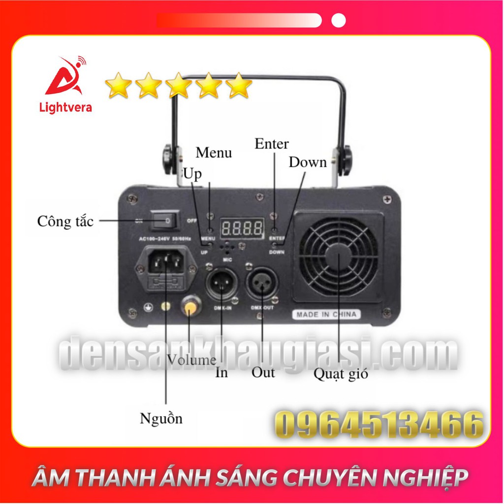 Đèn Bay Phòng Laser 12in1 Chiếu Hình Đi Cảnh 3D Phòng Bay