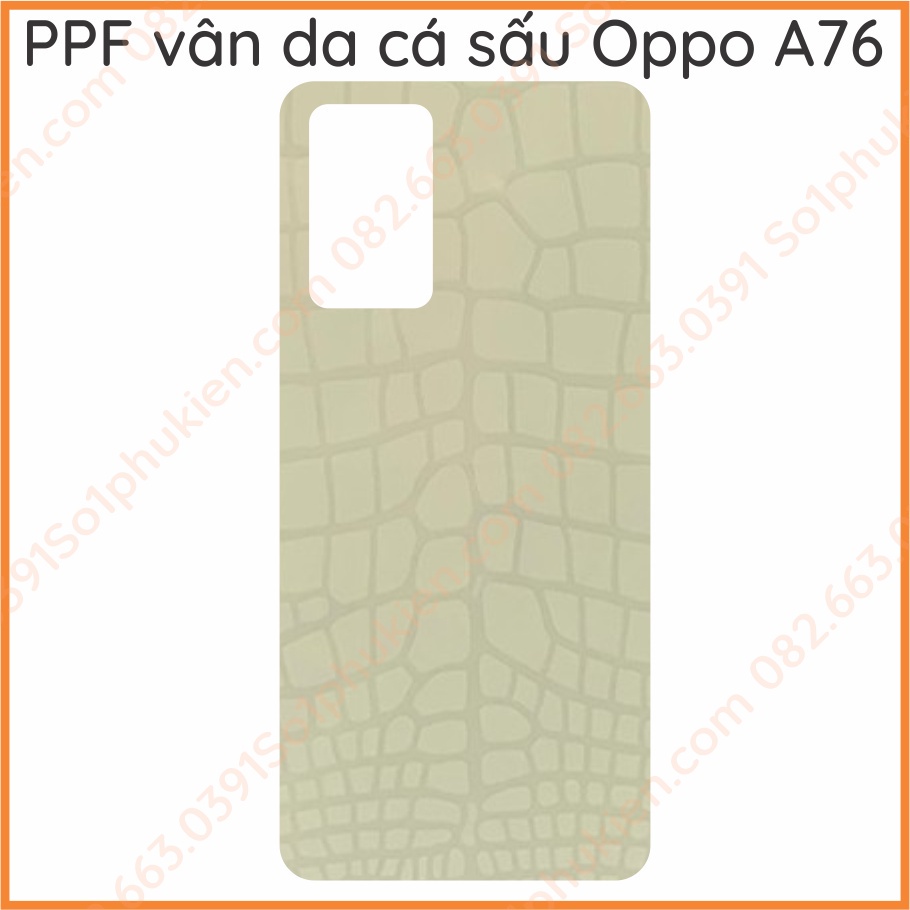 Dán PPF Oppo A76 / A96 loại trong, nhám dành cho màn hình, mặt lưng, mặt lưng bo viền