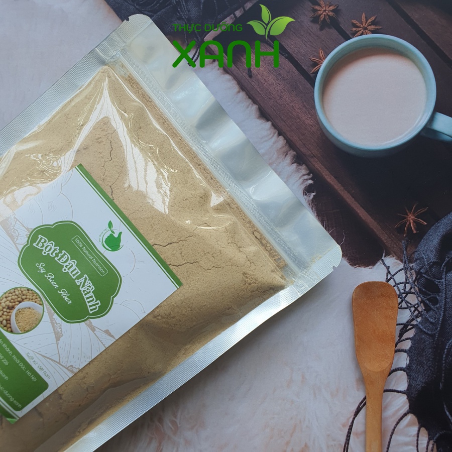 500Gr Bột Đậu Nành Nguyên Chất Rang Tay Không Đường - Thực Dưỡng Xanh