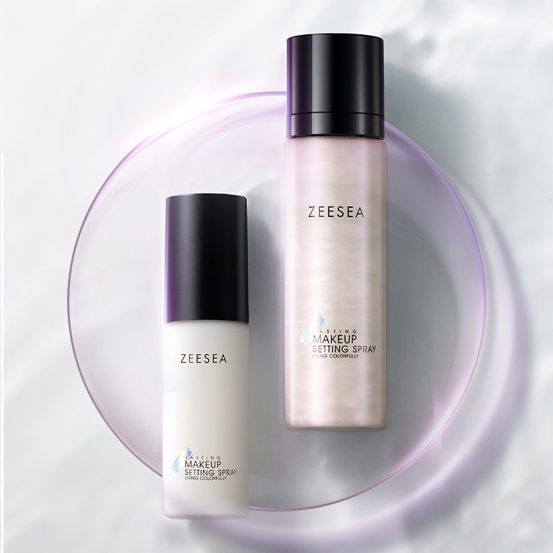 Xịt khóa nền makeup ZEESEA Rose Pink trang điểm bám màu lâu trôi bắt sáng 100ml