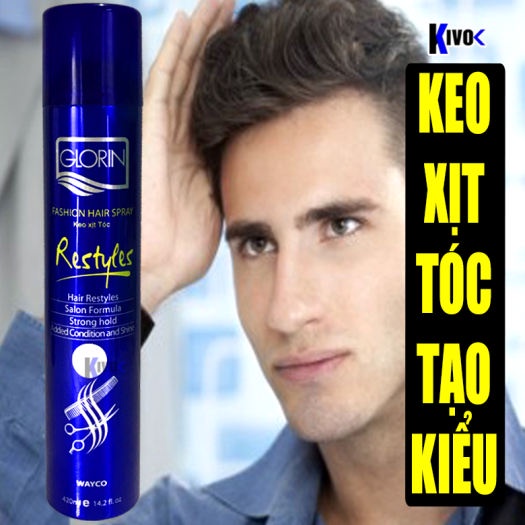 [Chính Hãng] Keo xịt tạo kiểu tóc mềm/cứng tóc Glorin_ 420ml.