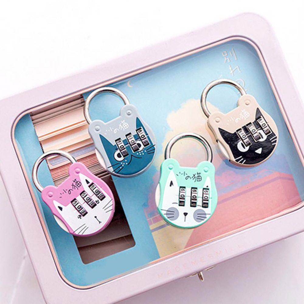 Bộ 2 Ổ Khóa Mật Khẩu Mini Đa Năng Họa Tiết Hoạt Hình Dễ Thương